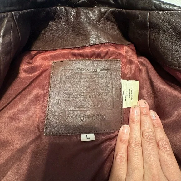 Coach Dark Brown Leather Jacket - Picture 8 of 14